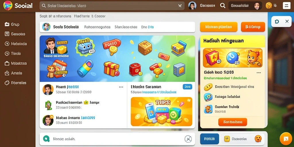 Fitur chatting untuk interaksi antar pemain.