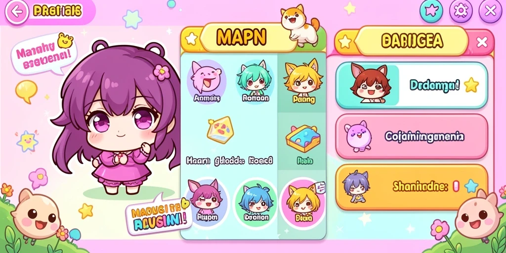 Screenshot menampilkan karakter unik dalam game TONGWD.